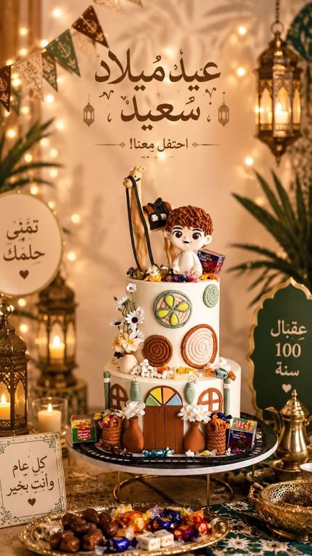 ثيم تقليدي ولد مع جمل
