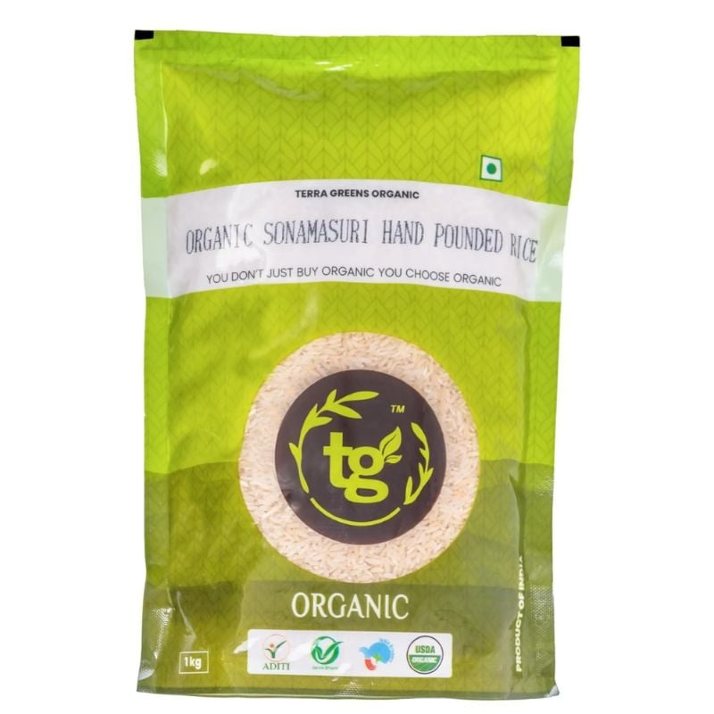 Terra Greens Sonamasuri Hand-Pounded Rice 1KG