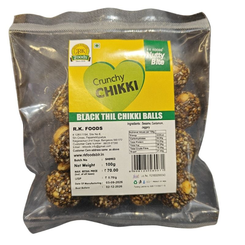 Nutty Bite Black Til Chikki Ball