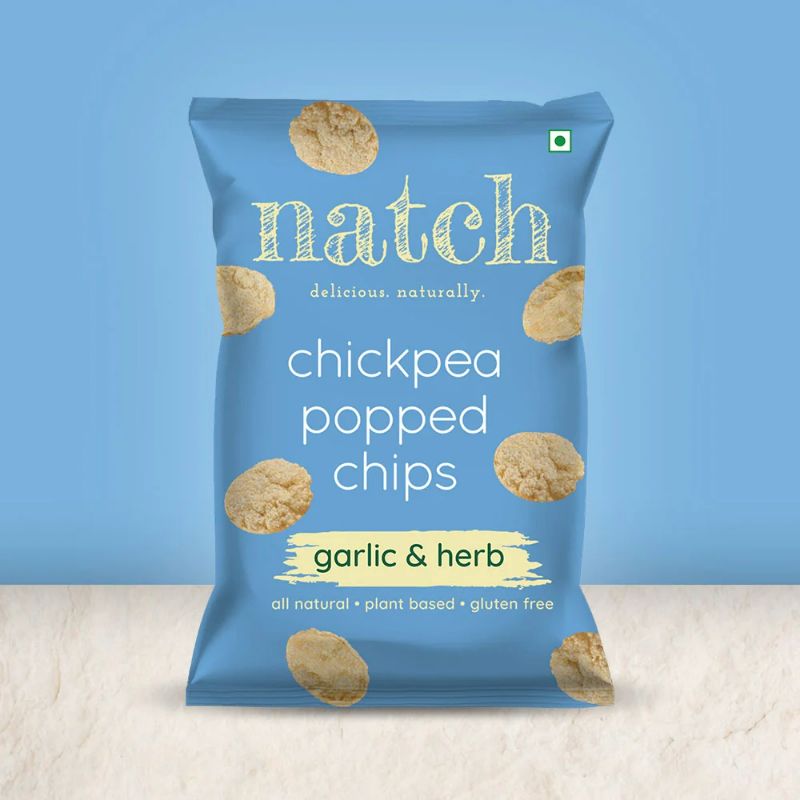 Natch Chickpea Popped Chips Garlic & Herbs