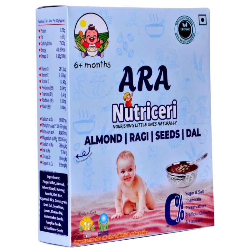 Ara Nutriceri - Almond|Ragi|Seeds|Dal (6+Months) 300G
