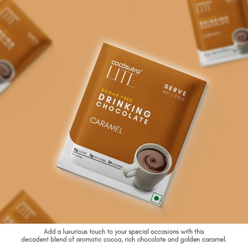 Cocosutra Caramel Drinking Chocolate (Sugar Free) 20G