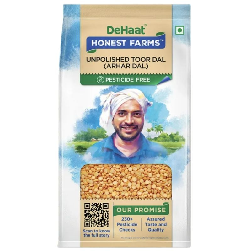 DeHaat Unpolished Toor Dal (Arhar Dal) 1KG