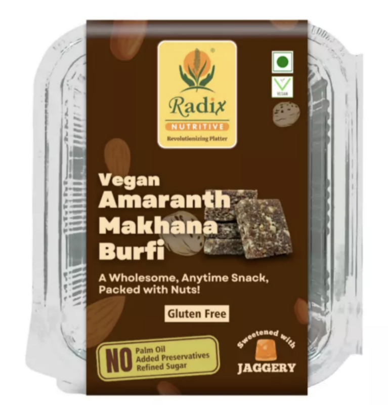 Radix Nutritive Vegan Amaranth Makhana Burfi