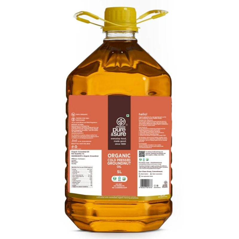 Phalada Pure & Sure Cold Pressed Groundnut Oil 5L