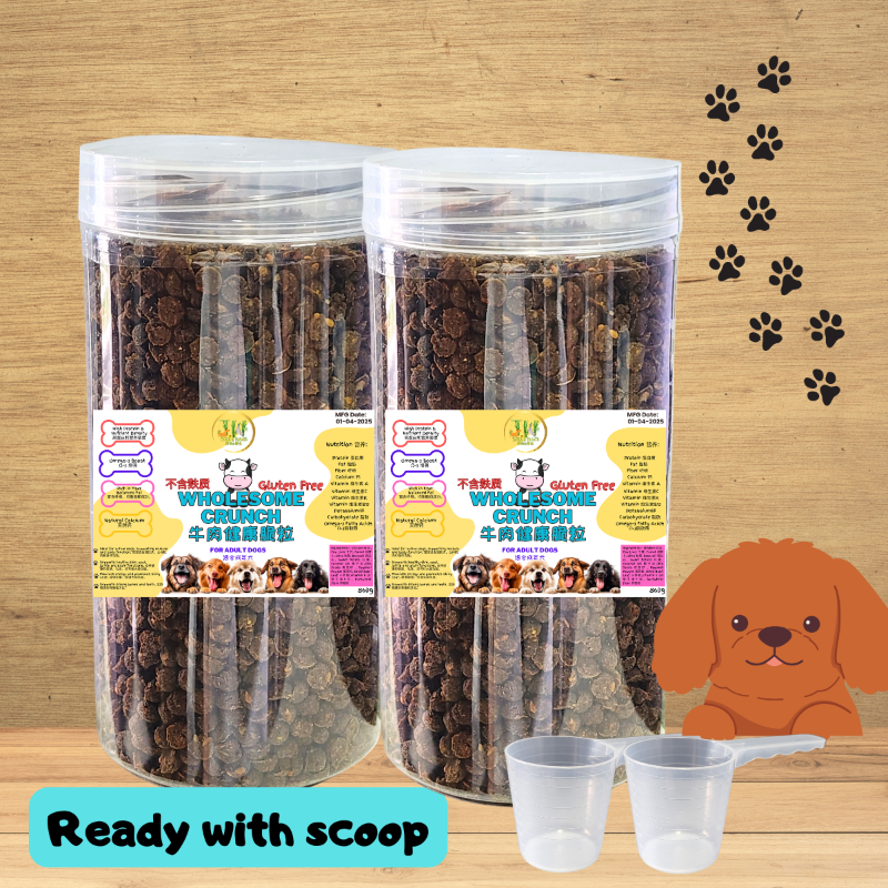 Beef Wholesome Crunch  Dog Kibble |  Kibble Daging Lembu untuk anjing 1.1kg