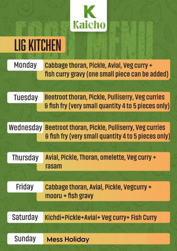 LIG Cloud Kitchen (7 days) (7 x Rs.70)