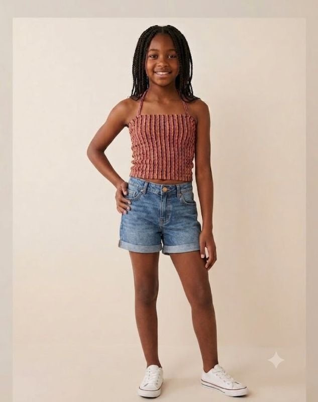 Culotte jeans NELL et top
