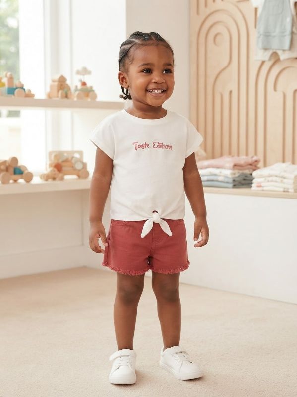 Short jeans et top PINK