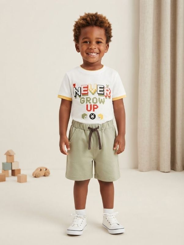 Culotte et tee- shirt NEVER GROW