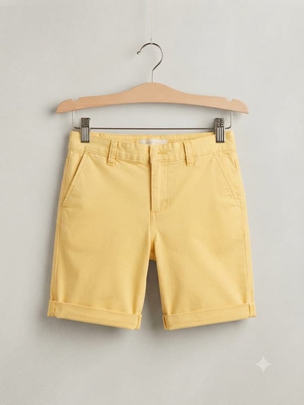Short Luc jaune poussin