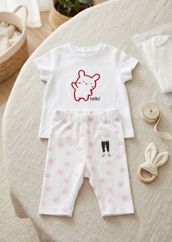 Collant et tee- short HELLO
