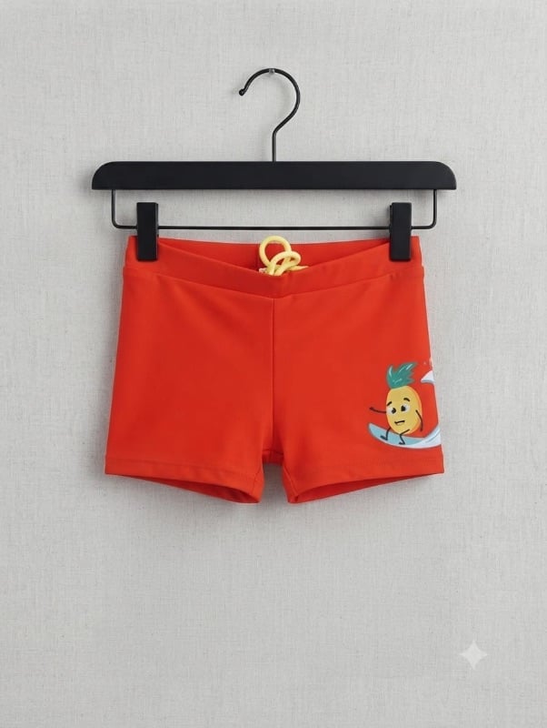 Short orange de plage