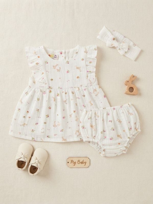 3 pièces robe + culotte + bandeau AFFOUE