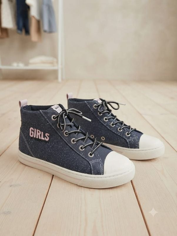 Fille baskets jeans girly