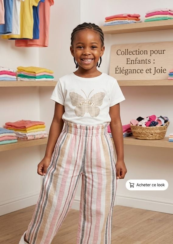 Pantalon Lin et tee- shirt SMILE
