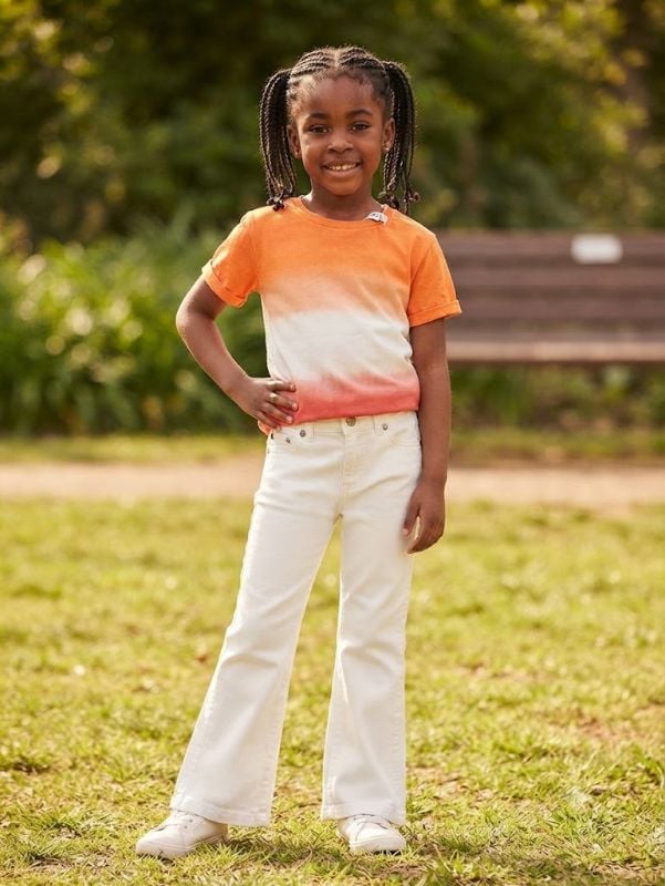 Jeans blanc et ts bi-color Adjoua