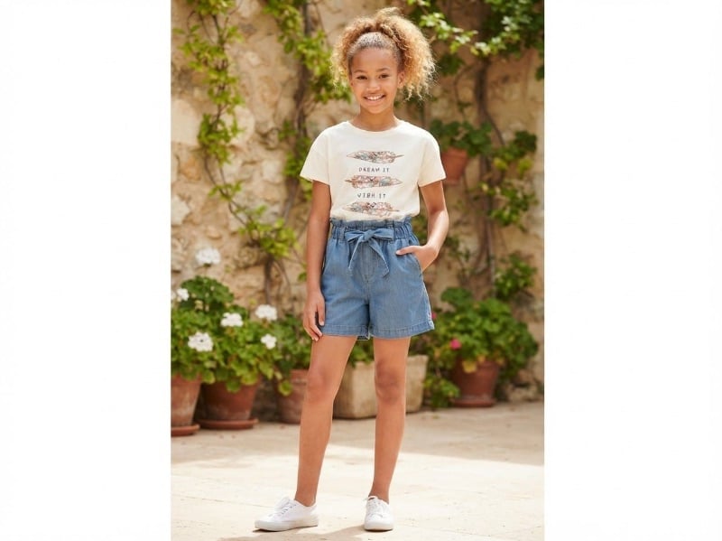 Ensemble culotte et tee-shirts blanc Maïra