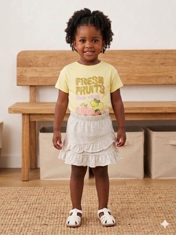 Tee- shirt FRESH & FRUITS et jupe
