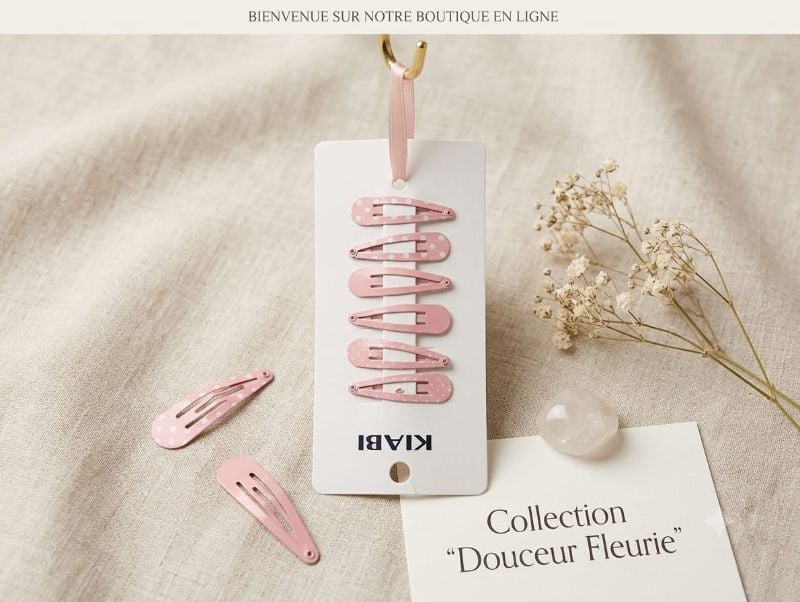 Lot de barrettes à clic PINK