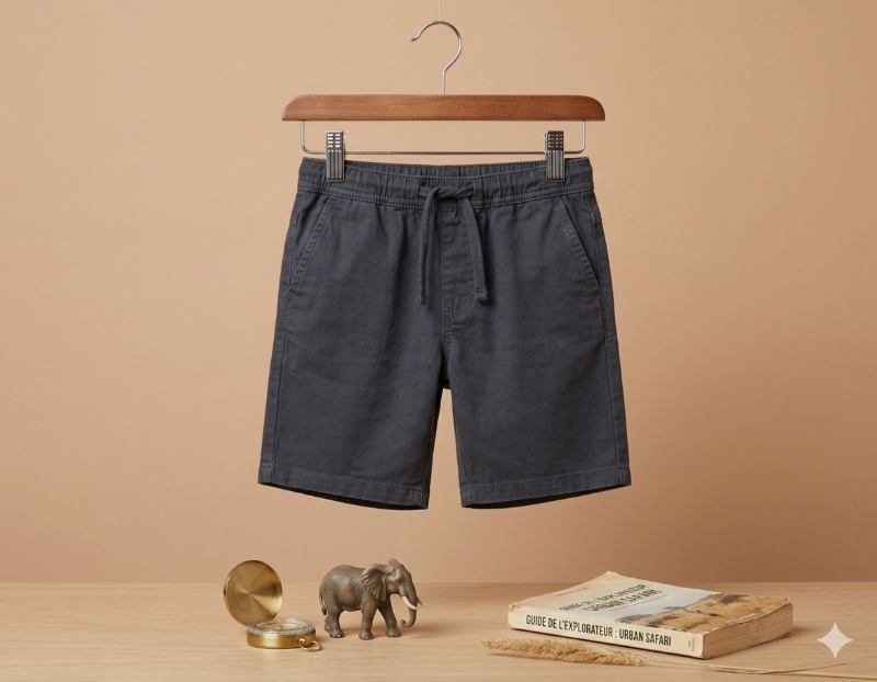 Culotte en lin bleu marine