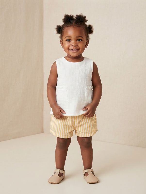 Short à bandes et Top ASNATH