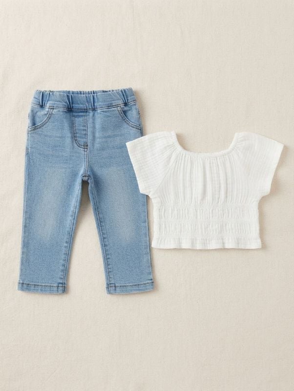 Pantalon jeans et top GIRLY