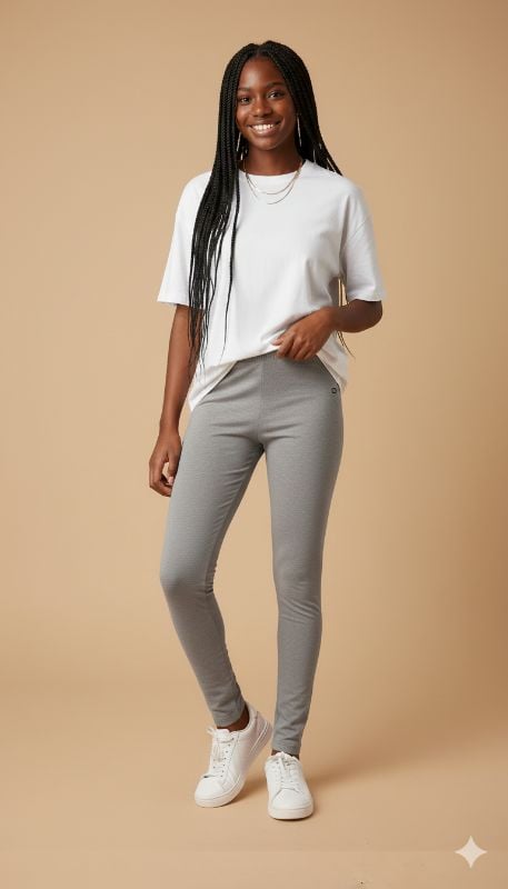Collant long pour ado GRIS