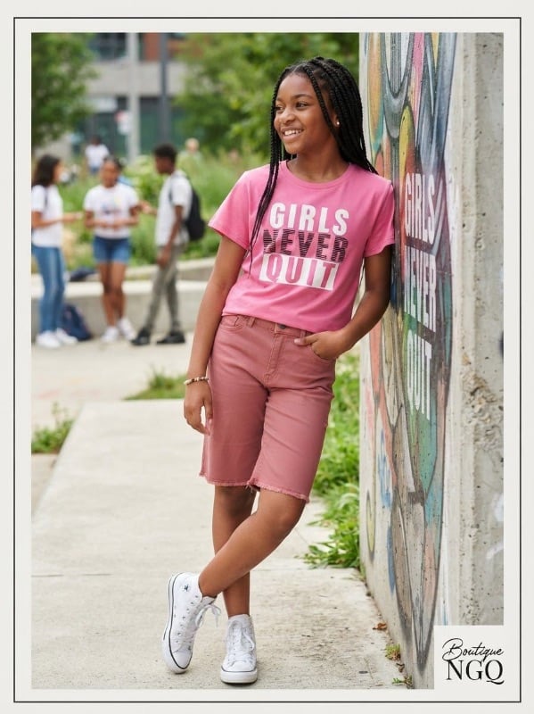 Emsemble Culotte et tee-shirts pinks Girls
