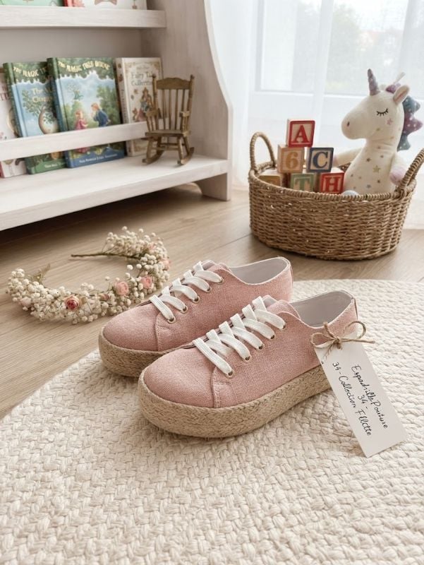 Fille basket pink dentelle