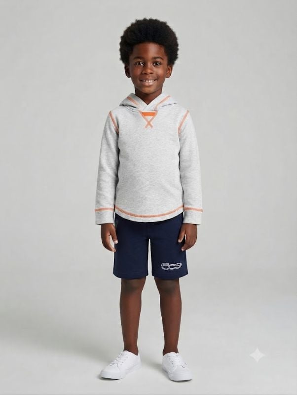Short et pull à capuche