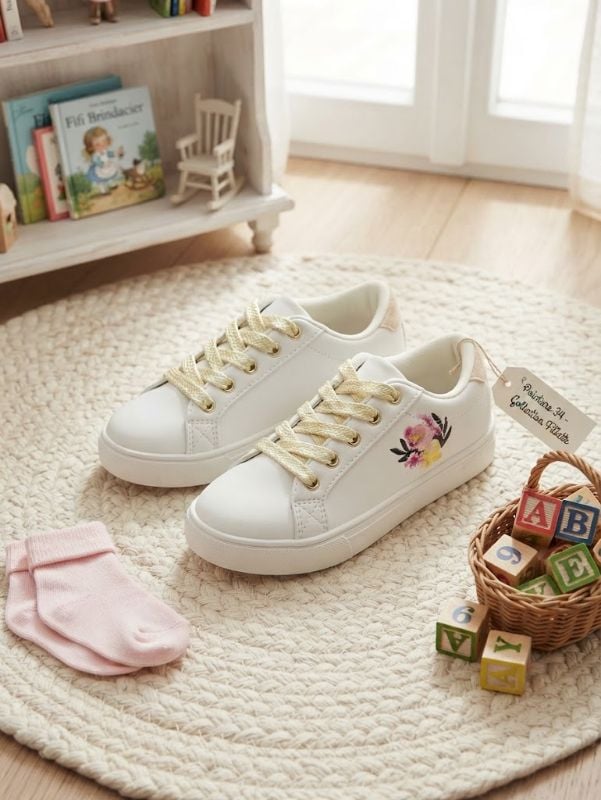 Fille basket white florale