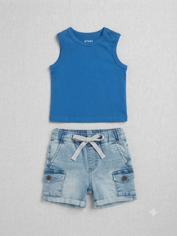 Short jeans et débardeur Moussa (3M - 0,10)