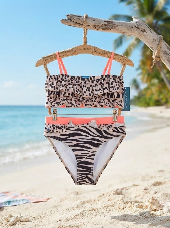 Bikini Orlane marron à coloris noir
