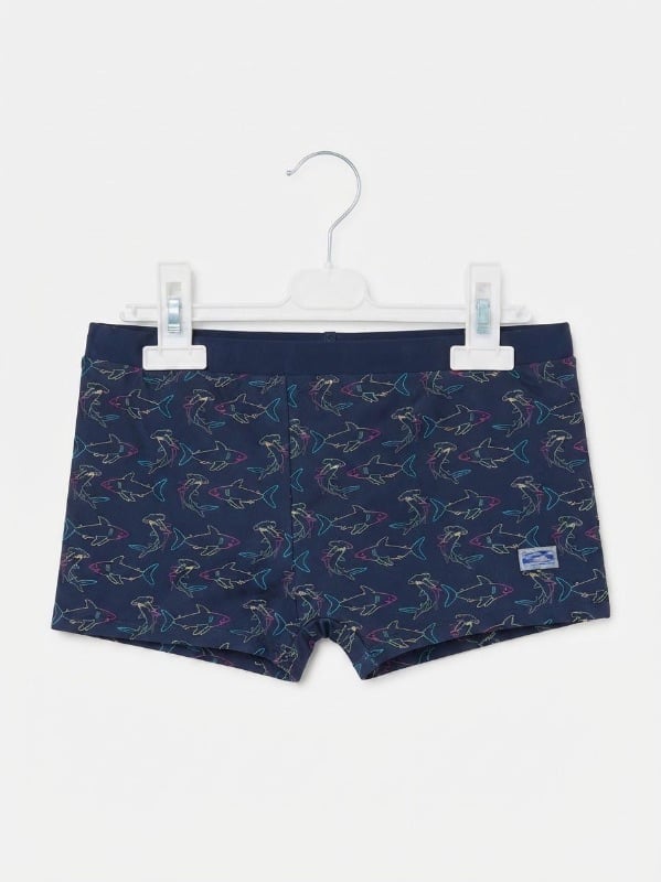 Short de plage Christ bleu nuit