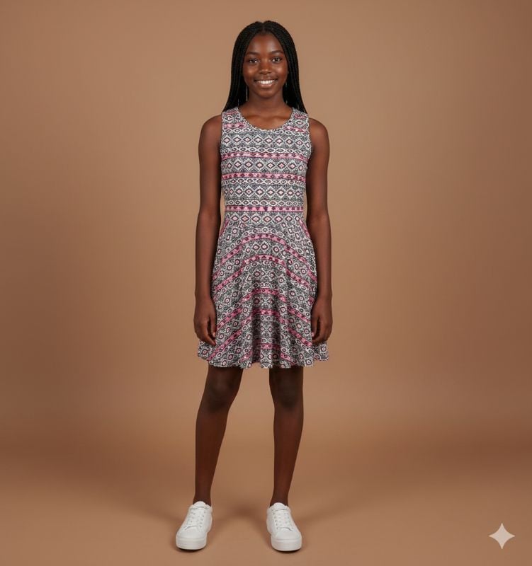 Robe évasée multi