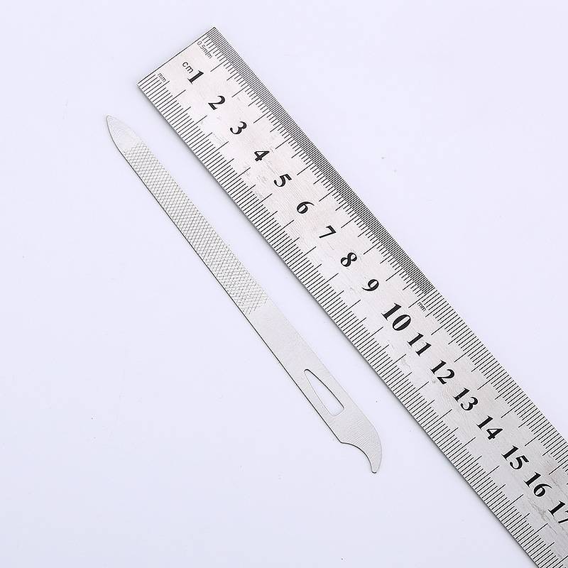 KC1001 ដែកឆ្កឹះក្រចក​ - 2pcs Stainless Steel Nail Files