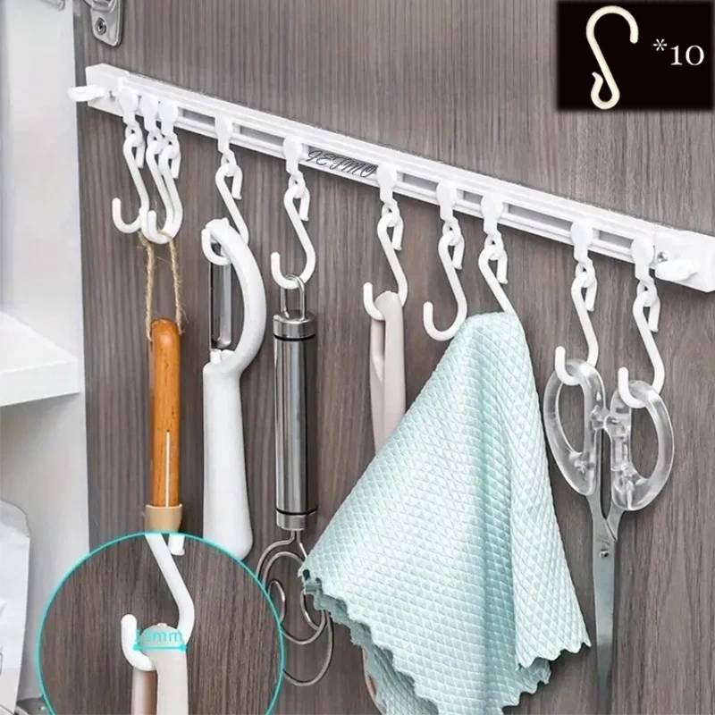 KC999 ទំពក់ព្យួរ - Kitchen Organizer Track Wall Hooks