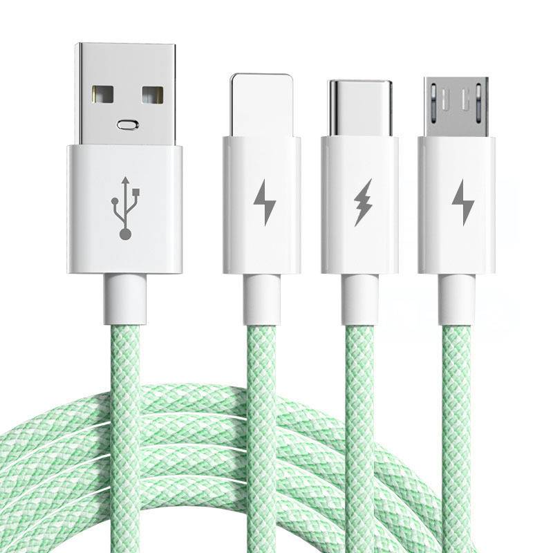 KC1018 ខ្សែសាក66W - 66W Fast Charging Cable 3in1