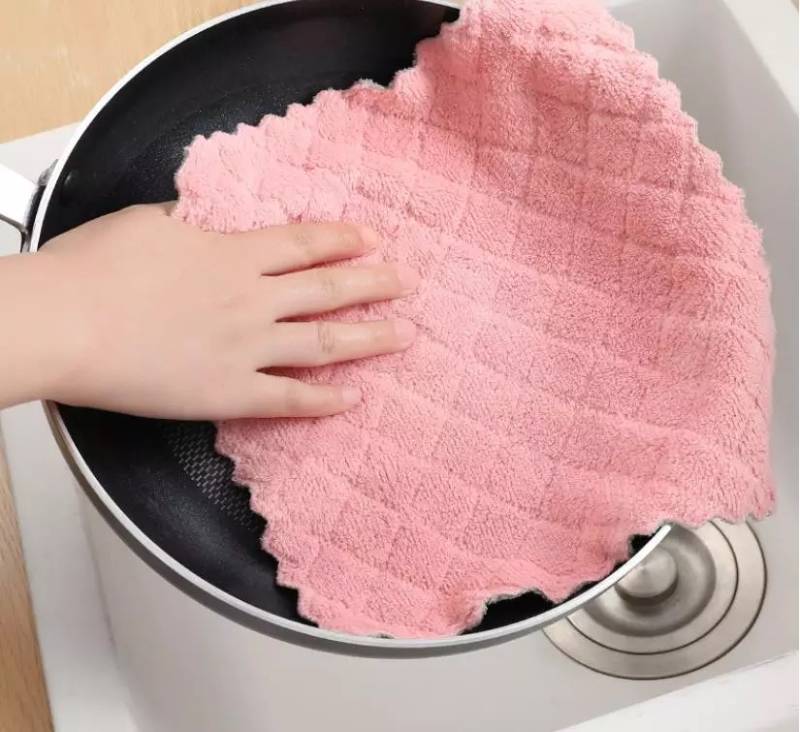KC061 កន្សែង​ជូតចាន​ ជូតកែវ - 10pcs Cleaning Towel