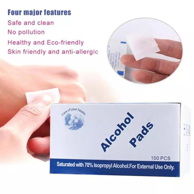 KC239 បន្ទះអាល់កុលជូតសំអាត - Alcohol Pad 100PCS/Box_H