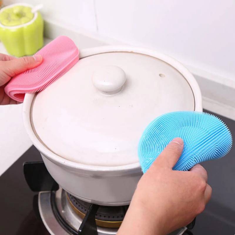 KC065 ជ័រស៉ីលីកូនលាងសម្អាត​​ - 5PCS Silicone Dish Washing Brush