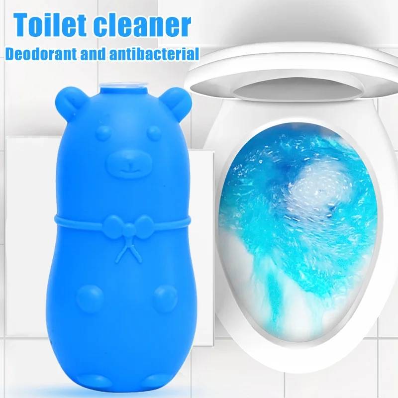 KC824 ទឹកខៀវកំចាត់មេរោគ _ Blue Bubble Bear Toilet Cleaner
