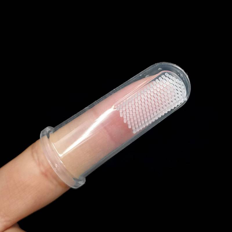 KC490 ស៊ីលីកូនដុសធ្មេញកូនក្មេង - 2pcs Silicone Finger Toothbrush