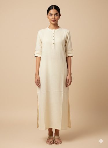 Creme Collar Kurthi
