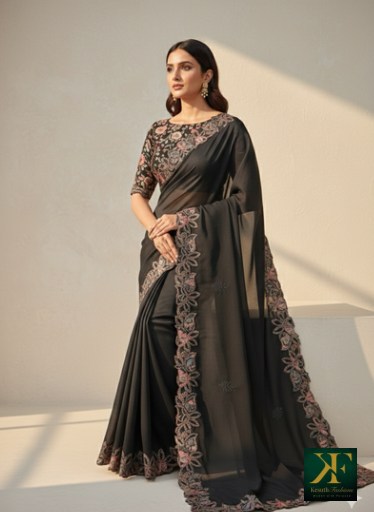 Black & Gold Saree