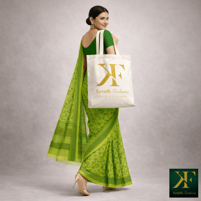 Net Kota saree - Green