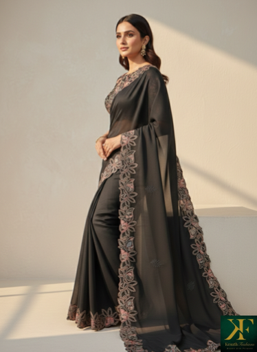 Black & Gold Saree