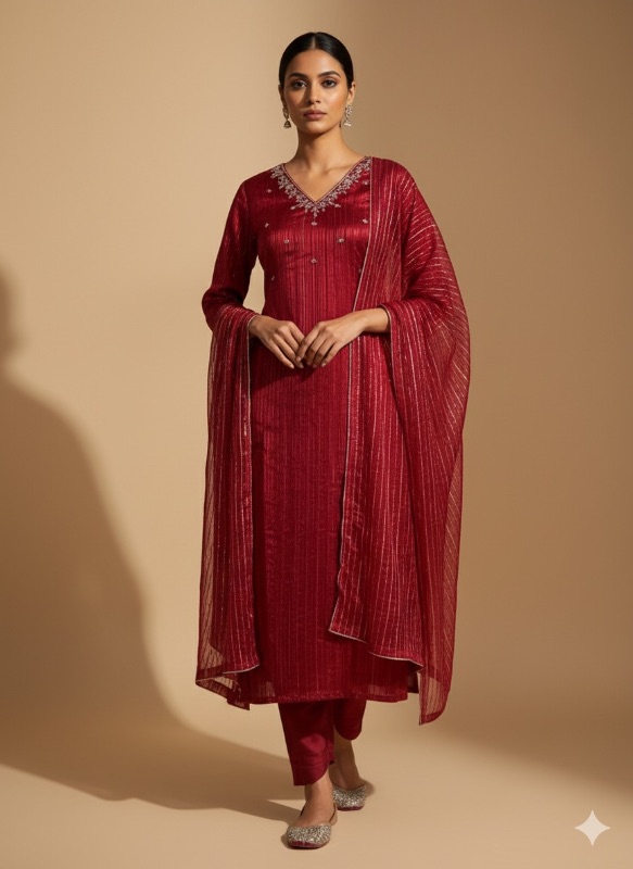 Red/ Maroon Kurta