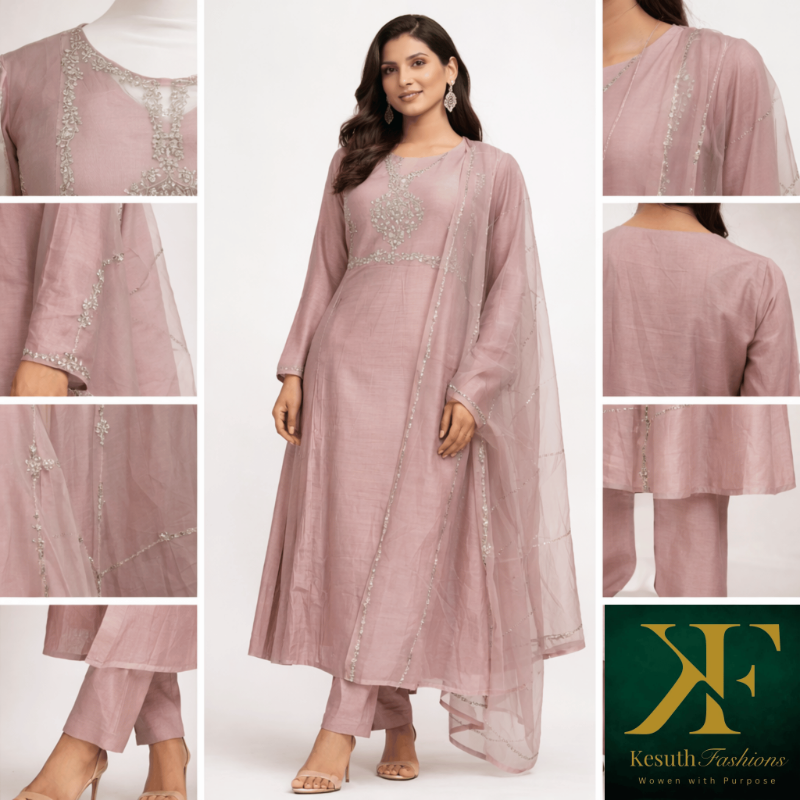 Blush Pink Anarkali Set